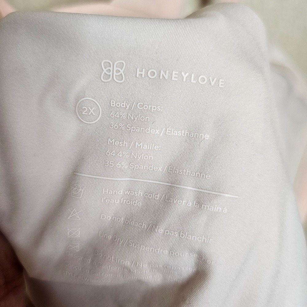 Honeylove CrossOver Bra Petal Pink Wireless Mesh Support Bralette 2X LWBRO302 - Picture 6 of 8